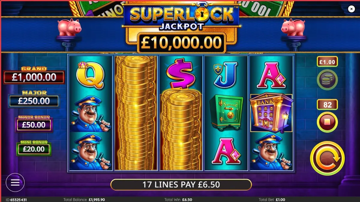 Tampilan visual mewah slot Piggy Bankin’ Super Lock dengan tema brankas emas